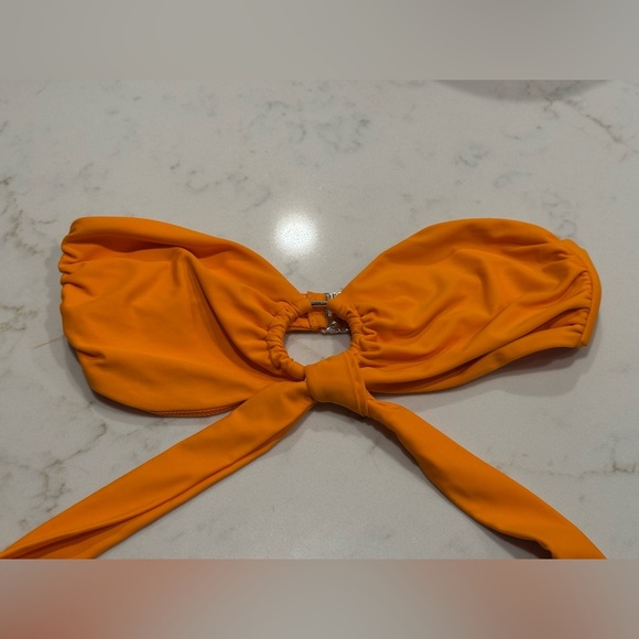 Ramy Brook Marie Halter Bikini Top Bright Orange Size M - Picture 4 of 9